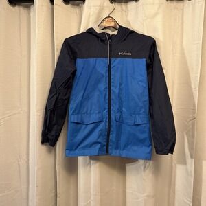 COLUMBIA Rain-Zilla Fleece Lined Jacket Youth Sz LBright Indigo/Navy RB3418-433